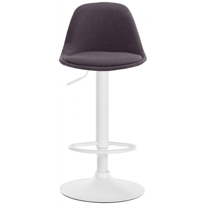 Barhocker HLO-CP24 Stoff wei ~ dunkelgrau