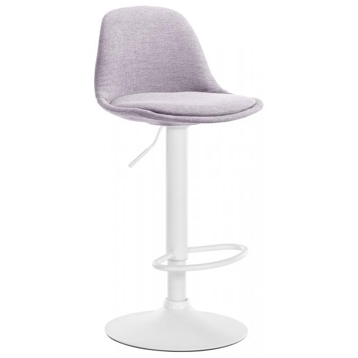 Barhocker HLO-CP24 Stoff wei ~ grau