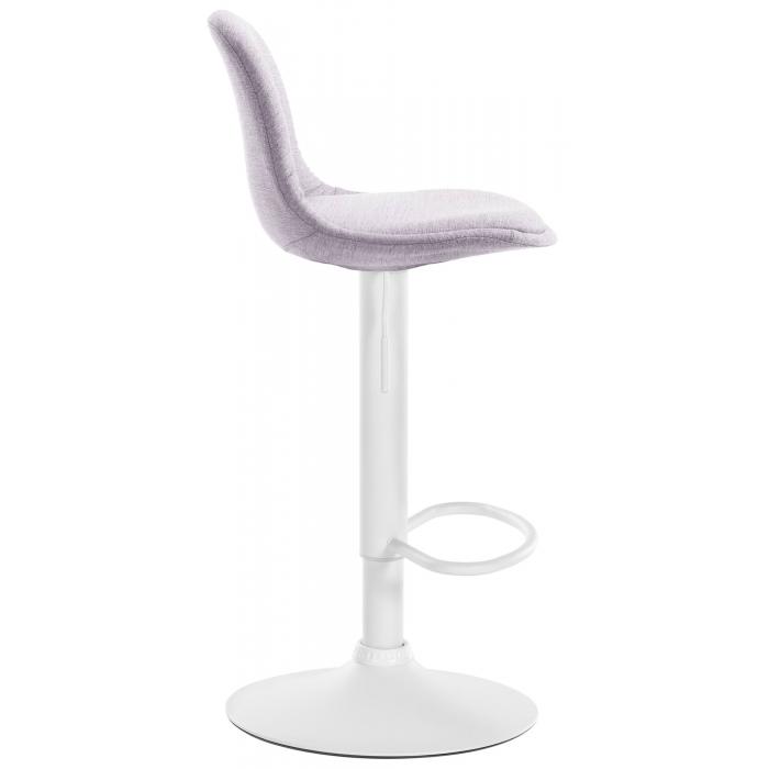 Barhocker HLO-CP24 Stoff wei ~ grau
