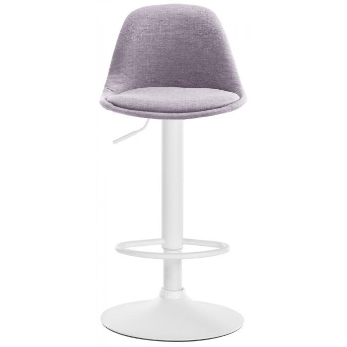 Barhocker HLO-CP24 Stoff wei ~ grau