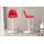 Barhocker HLO-CP24 Stoff wei ~ rot