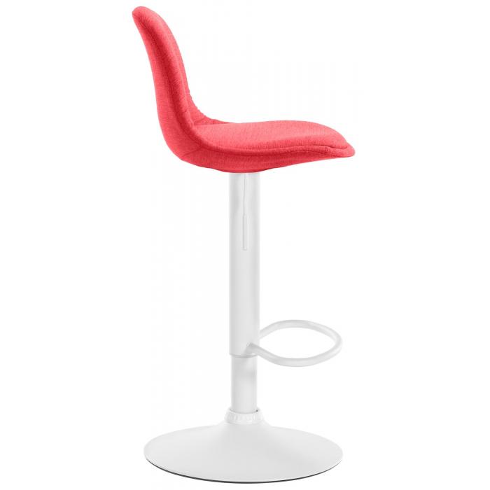 Barhocker HLO-CP24 Stoff wei ~ rot