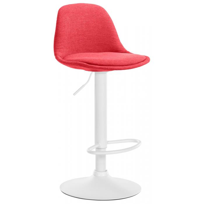 Barhocker HLO-CP24 Stoff wei ~ rot