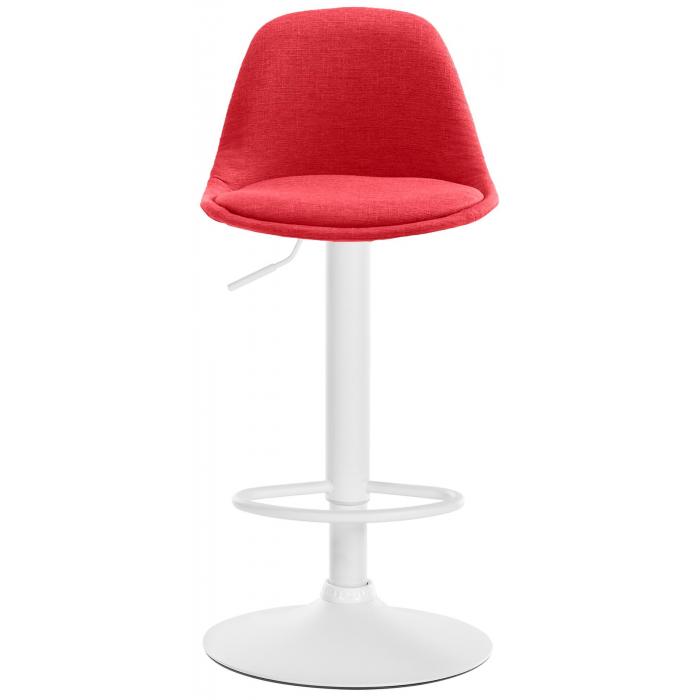 Barhocker HLO-CP24 Stoff wei ~ rot