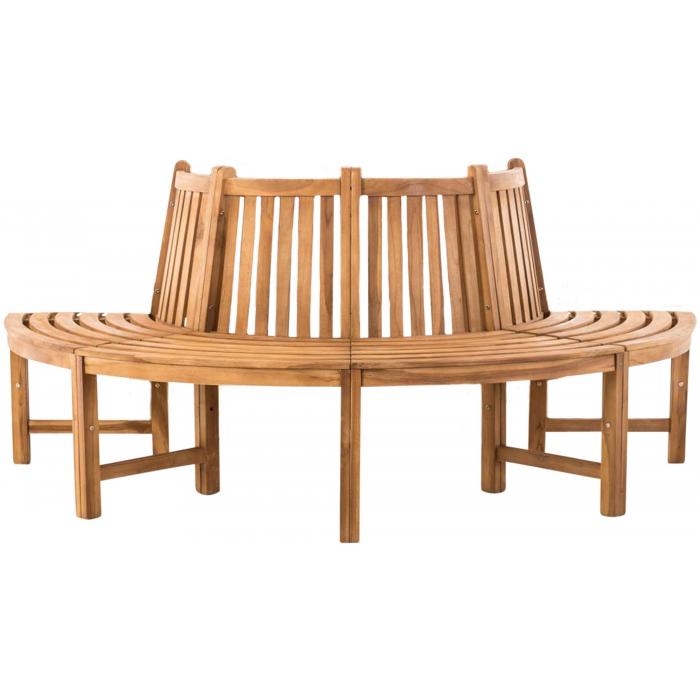 Baumbank HLO-CP24 halbrund 200 cm ~ teak