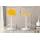 Barhocker HLO-CP24 Kunstleder wei ~ gelb
