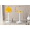 Barhocker HLO-CP24 Kunstleder wei ~ gelb