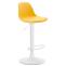 Barhocker HLO-CP24 Kunstleder wei ~ gelb