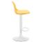Barhocker HLO-CP24 Kunstleder wei ~ gelb