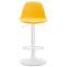 Barhocker HLO-CP24 Kunstleder wei ~ gelb