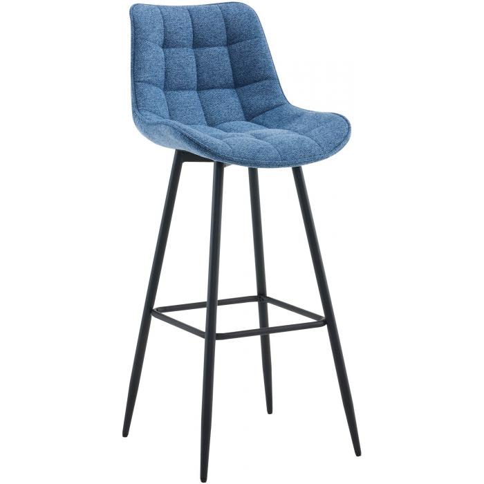 Barhocker HLO-CP250 Stoff ~ blau