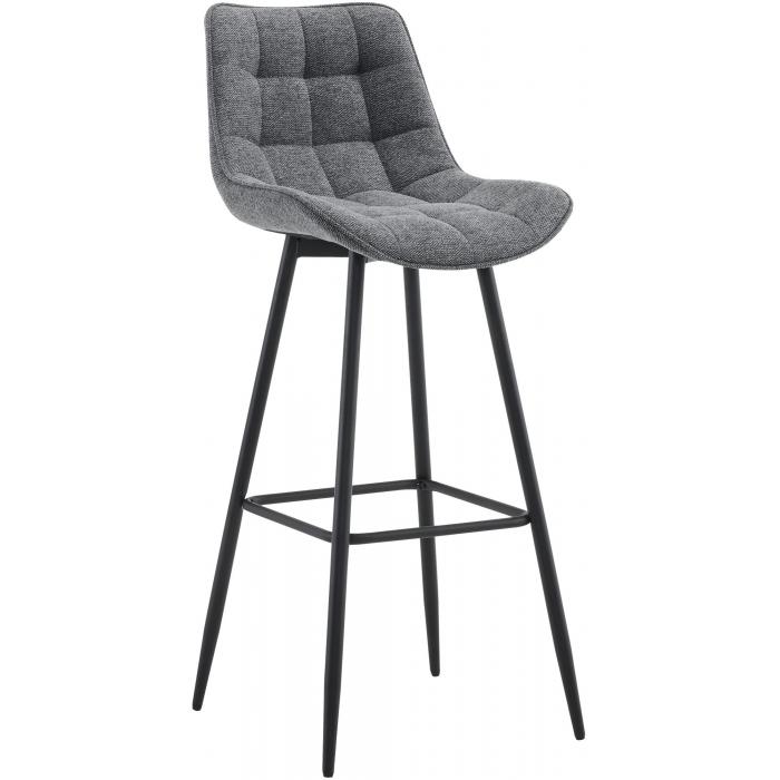 Barhocker HLO-CP250 Stoff ~ dunkelgrau