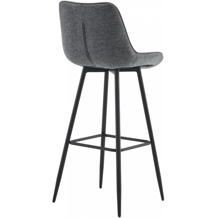 Barhocker HLO-CP250 Stoff ~ dunkelgrau
