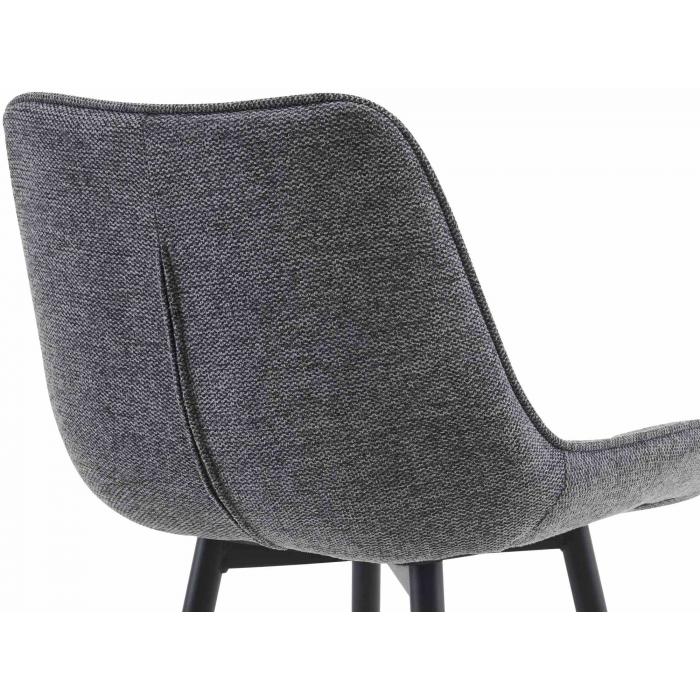 Barhocker HLO-CP250 Stoff ~ dunkelgrau