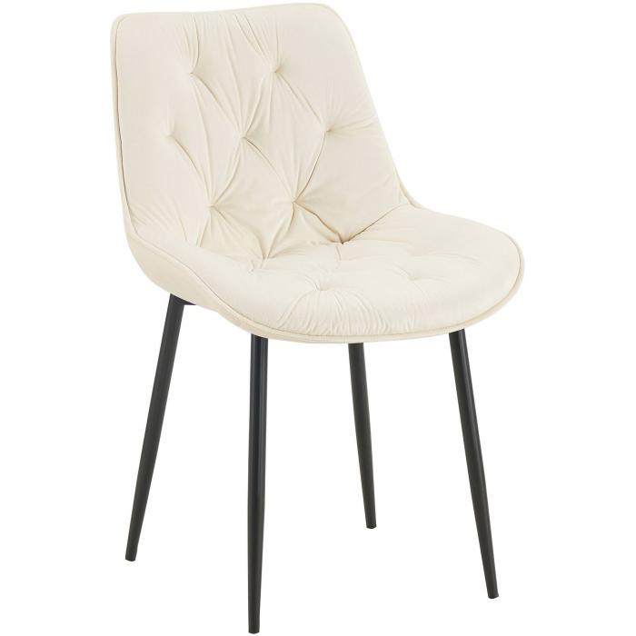 Esszimmerstuhl HLO-CP130 Samt ~ creme