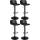 4er Set Barhocker HLO-CP222 Kunstleder ~ schwarz