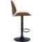 2er Set Barhocker HLO-CP285 Kunstleder ~ walnuss/creme