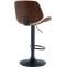 2er Set Barhocker HLO-CP285 Kunstleder ~ walnuss/creme