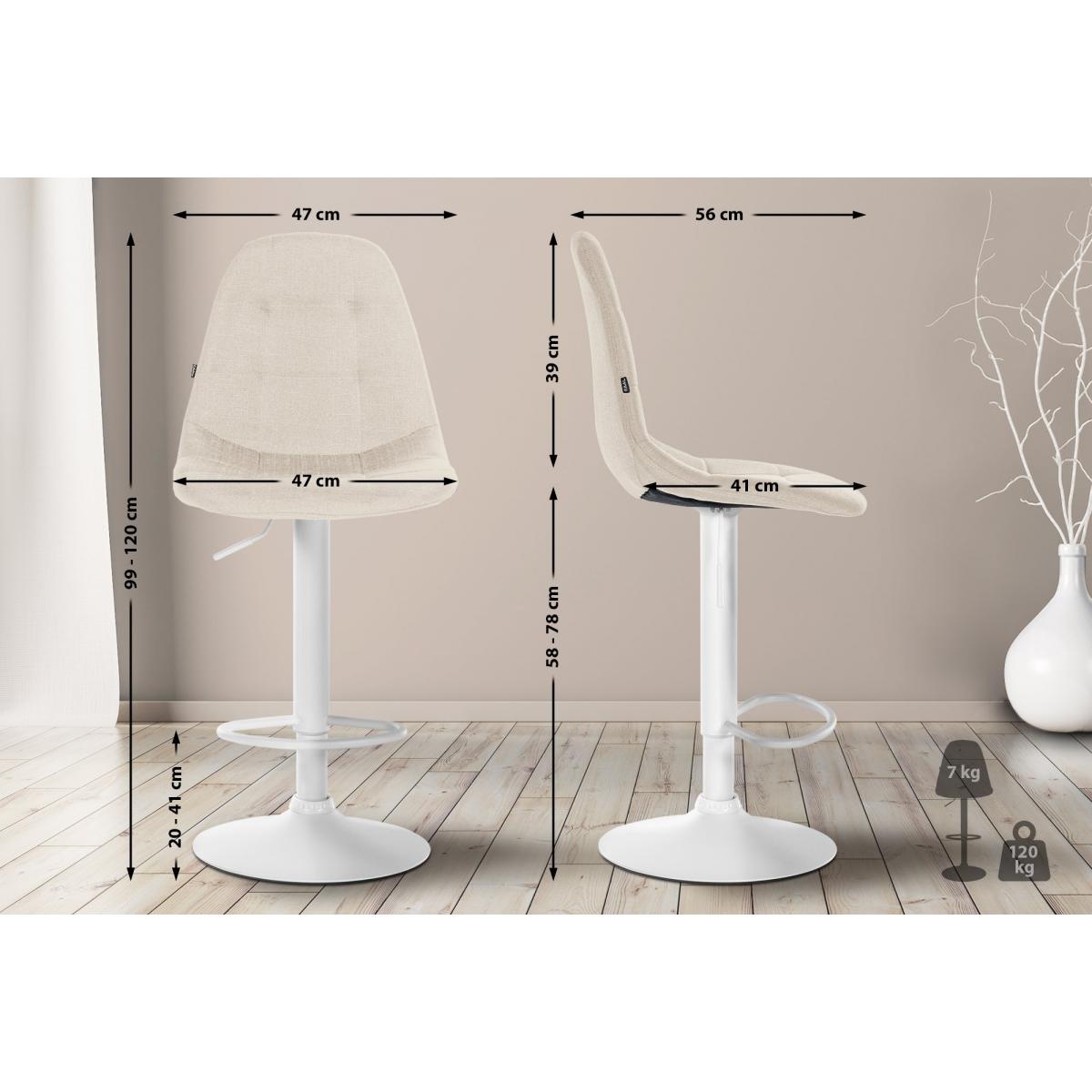 Barhocker HLO-CP317 Stoff W ~ creme