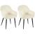 2er Set Esszimmerstuhl HLO-CP1 Samt ~ creme