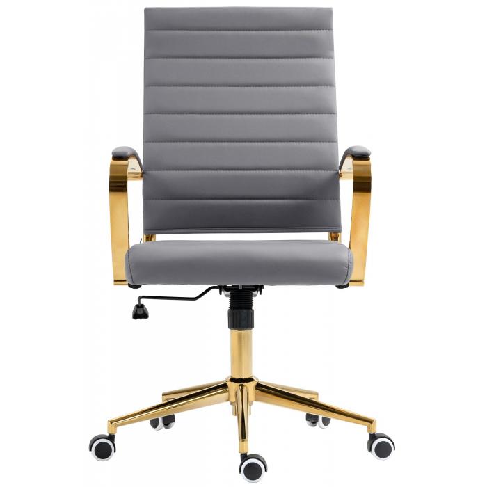 Brostuhl HLO-CP174 Kunstleder ~ grau