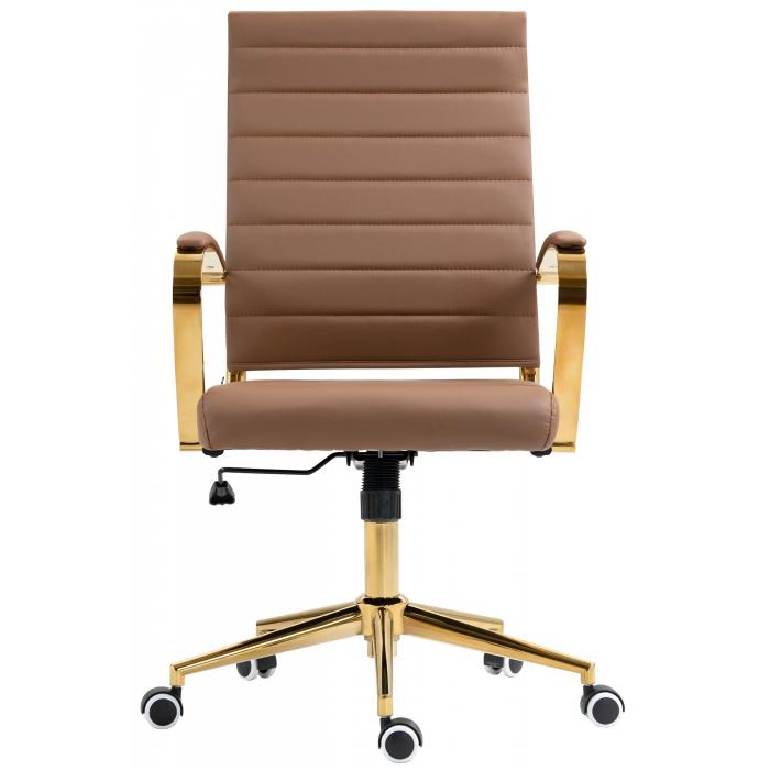 Brostuhl HLO-CP174 Kunstleder ~ hellbraun