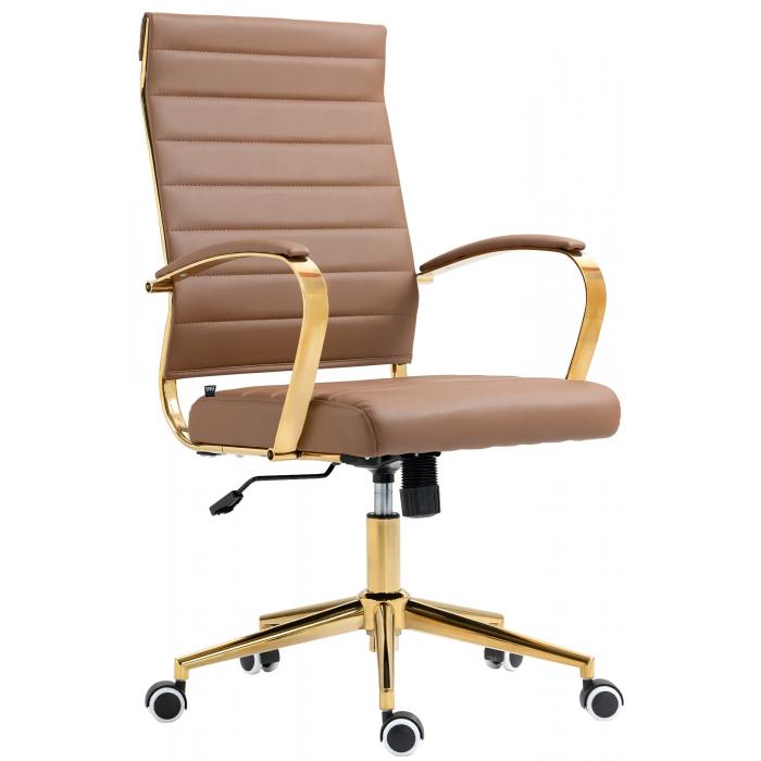 Brostuhl HLO-CP174 Kunstleder ~ hellbraun