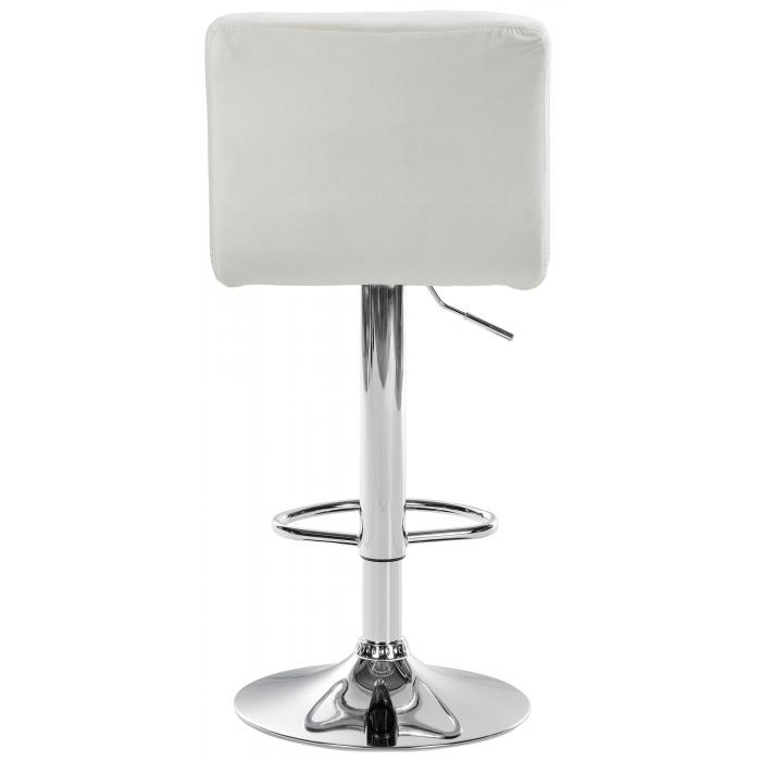 Barhocker HLO-CP289 Samt chrom ~ creme