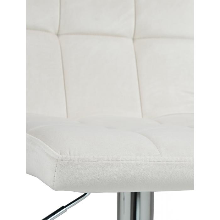Barhocker HLO-CP289 Samt chrom ~ creme
