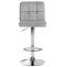 Barhocker HLO-CP289 Samt chrom ~ grau