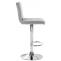 Barhocker HLO-CP289 Samt chrom ~ grau
