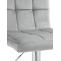 Barhocker HLO-CP289 Samt chrom ~ grau
