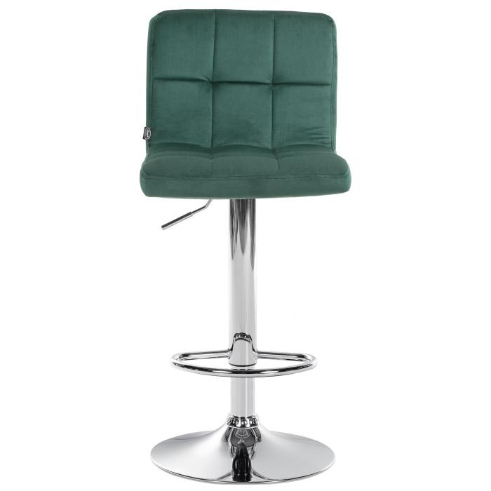 Barhocker HLO-CP289 Samt chrom ~ grn