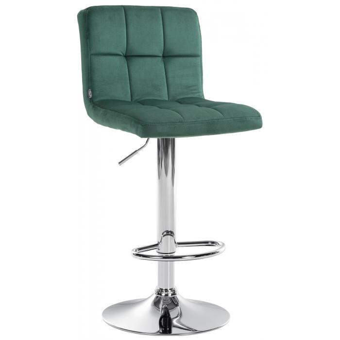 Barhocker HLO-CP289 Samt chrom ~ grn
