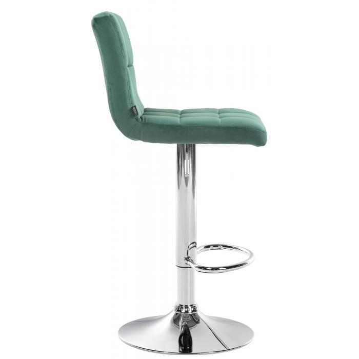 Barhocker HLO-CP289 Samt chrom ~ grn