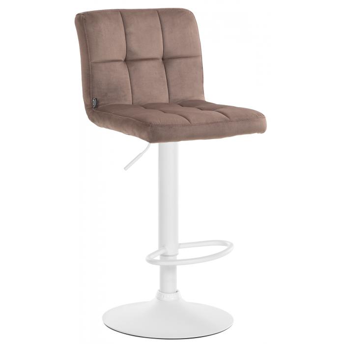 Barhocker HLO-CP289 Samt wei ~ braun