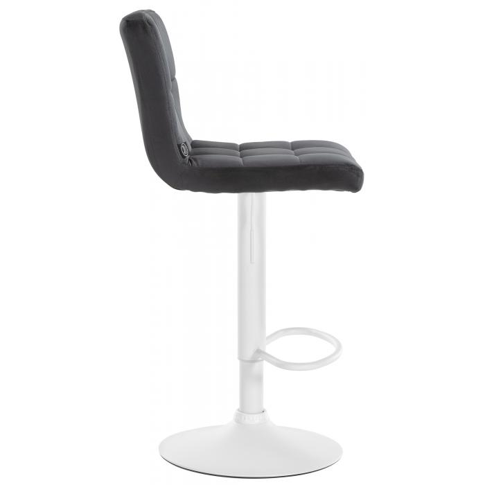 Barhocker HLO-CP289 Samt wei ~ schwarz
