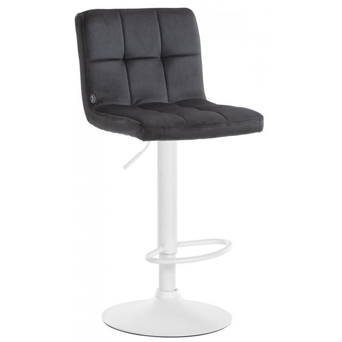 Barhocker HLO-CP289 Samt wei ~ schwarz