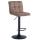 Barhocker HLO-CP289 Samt schwarz ~ braun