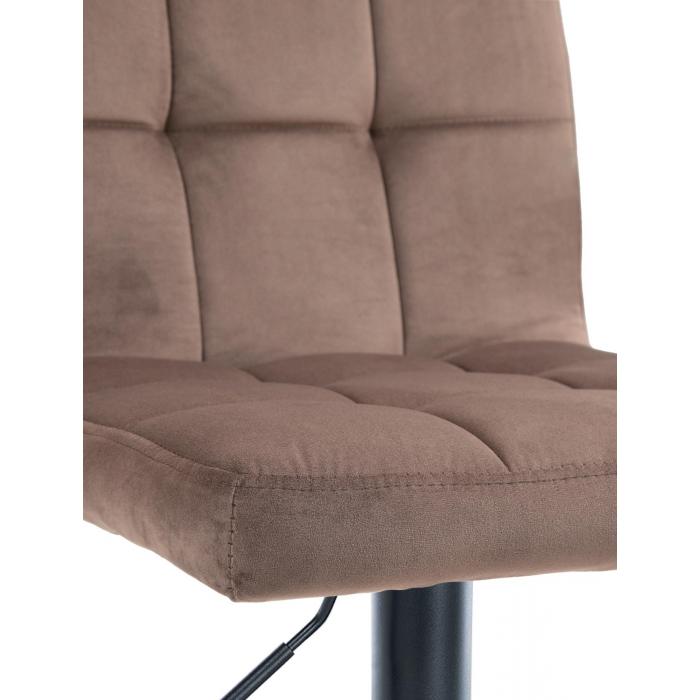 Barhocker HLO-CP289 Samt schwarz ~ braun