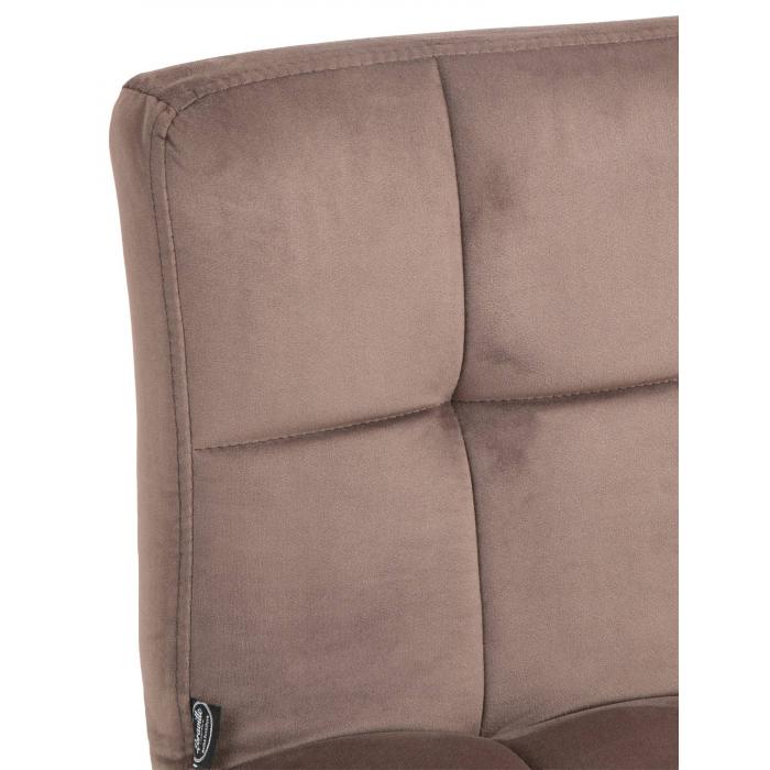 Barhocker HLO-CP289 Samt schwarz ~ braun