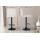 Barhocker HLO-CP289 Samt schwarz ~ creme