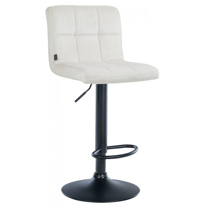 Barhocker HLO-CP289 Samt schwarz ~ creme