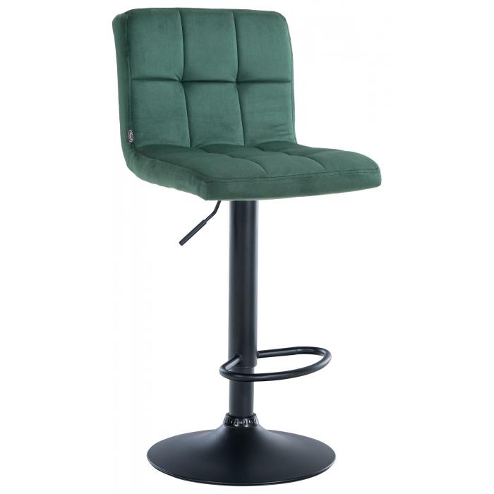 Barhocker HLO-CP289 Samt schwarz ~ grn