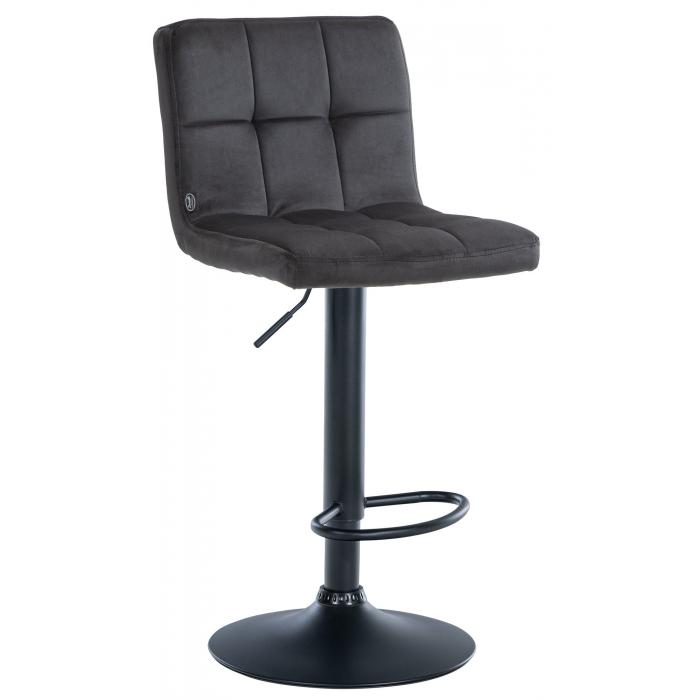 Barhocker HLO-CP289 Samt schwarz ~ schwarz