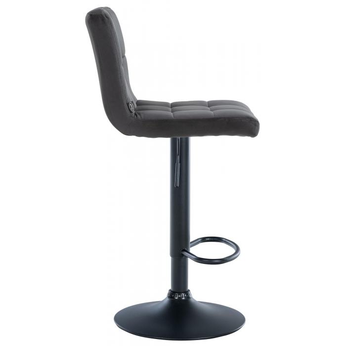 Barhocker HLO-CP289 Samt schwarz ~ schwarz