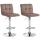 2er Set Barhocker HLO-CP289 Samt chrom ~ braun