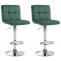 2er Set Barhocker HLO-CP289 Samt chrom ~ grn