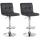 2er Set Barhocker HLO-CP289 Samt chrom ~ schwarz