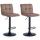 2er Set Barhocker HLO-CP289 Samt schwarz ~ braun